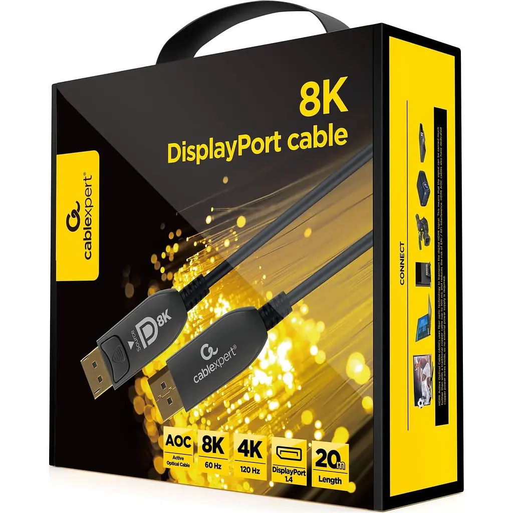 Кабель Cablexpert DisplayPort-DisplayPort V 1.4 20 м (CC-DP8K-AOC-20M) - фото 2