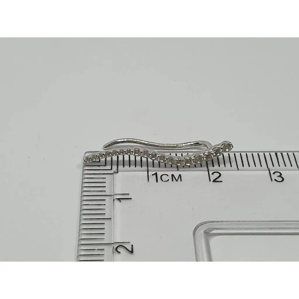 Золотые серьги-каффы Favoritum с фианитами. 211493_Б - фото 3