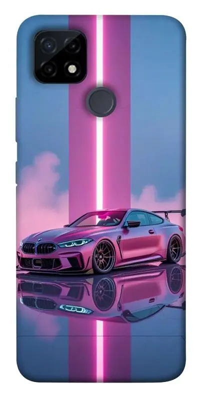TPU чохол Demsky Pink neon car для Realme C21Y
