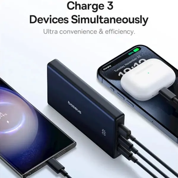 УМБ Baseus 10000mAh PicoGo 20W PD,QC,USB-A, 2xUSB-C Black - фото 9