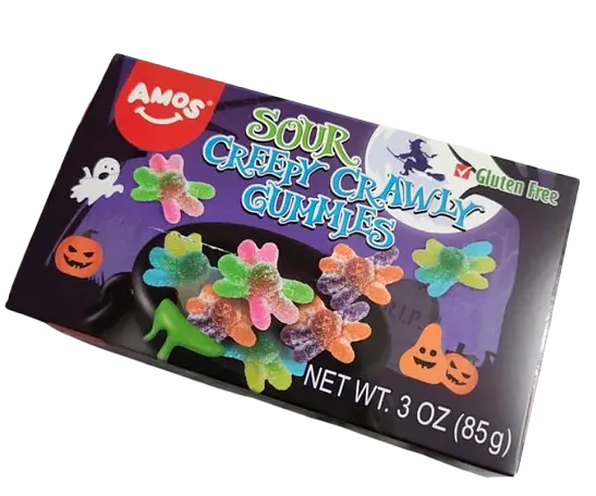 Кислі жувальні цукерки Amos Sweets Sour Creepy Crawly Halloween 85г - фото 2
