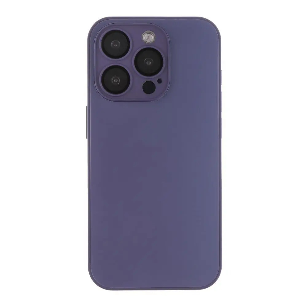 Чохол-накладка скляний матовий із захистом камери Matte AG-Glass Apple iPhone 14 Max Dark Purple