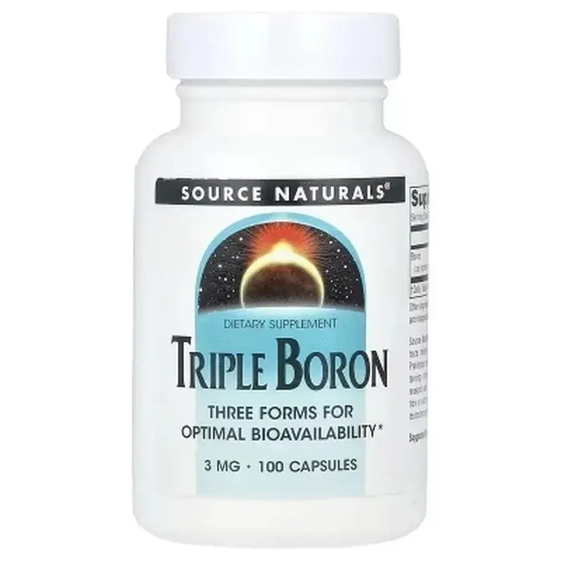 Мінерали Source Naturals Бор потрійний, 3 мг, Triple Boron, 100 капсул (SNS-01913)