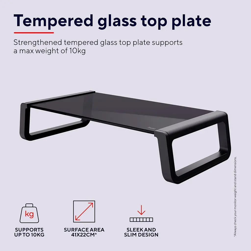 Подставка под монитор Trust Monta Glass Monitor St and Black - фото 10