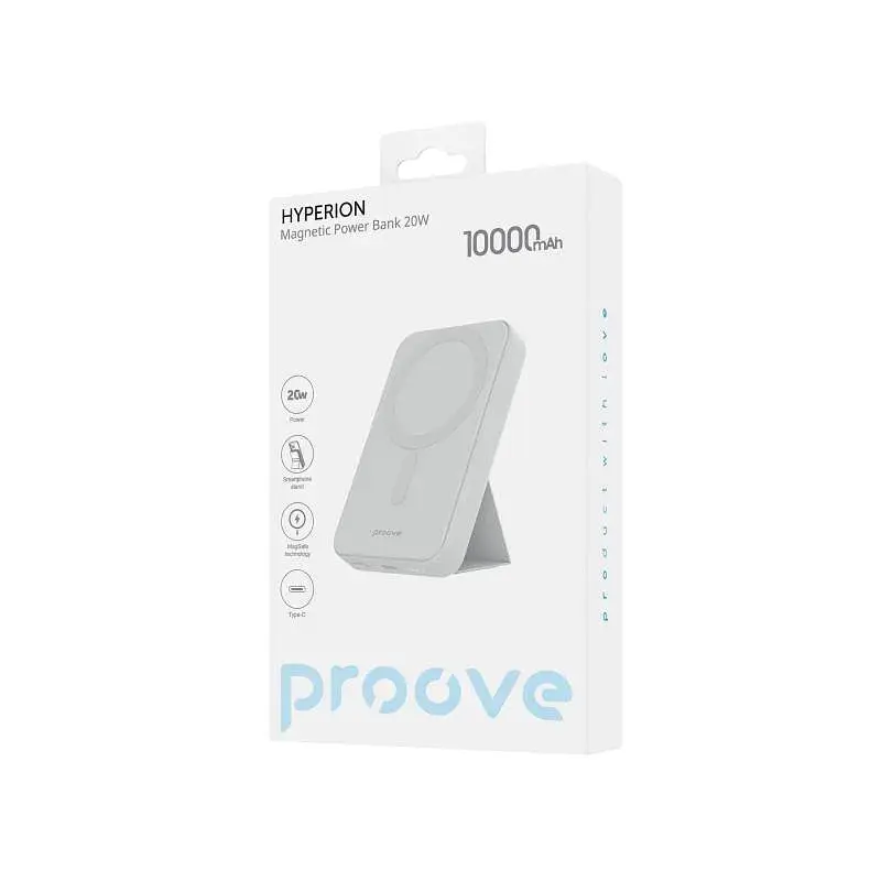 Універсальна мобільна батарея Proove Hyperion Qi 20W 10000mAh White (PBHN15020002) - фото 3