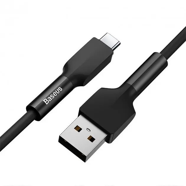 Кабель Baseus Silica Cable USB to Type-C 2A 1m CATGJ-01 Black - фото 2