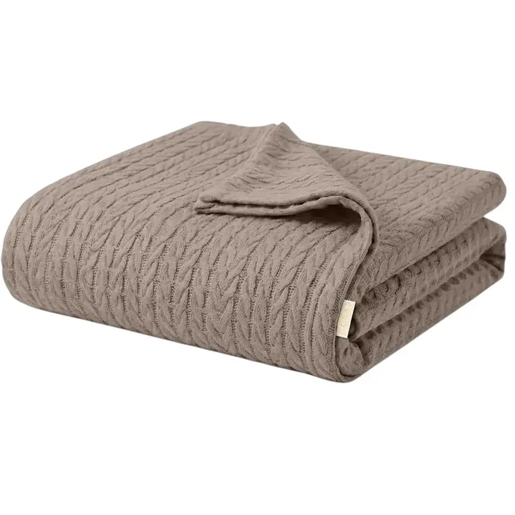 Плед покривало Cosas Bronze Knitted Braid 240х260 см косичка (Blanket_34Bronze_KnittedBraid_240x260)