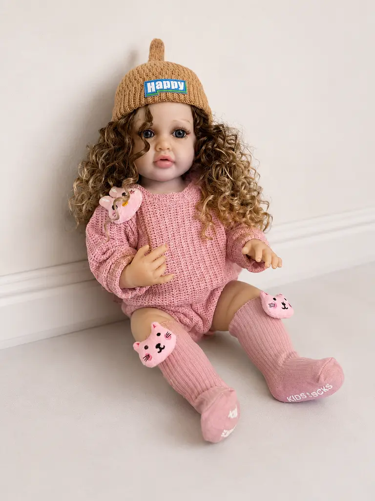 Реалістична Кукла Реборн 55 см повністю вінілова Doll Reborn Baby К0100506 - фото 5