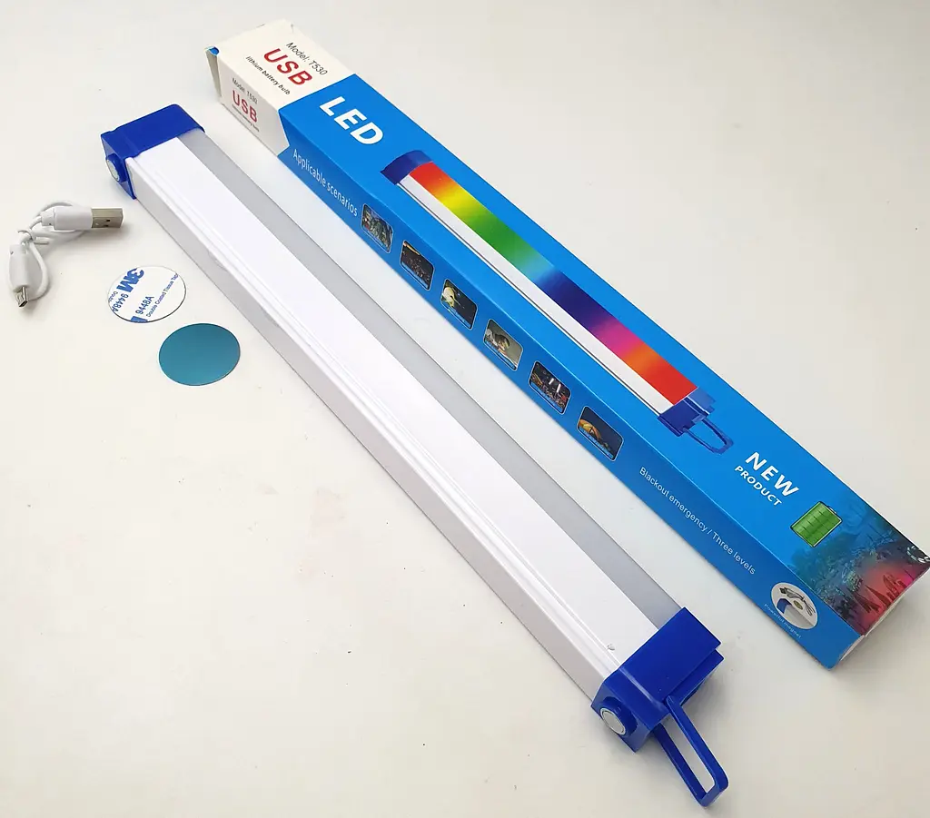 Акумуляторна LED лампа 40W світильник з гачком та магнітами USB зарядка ліхтар 32см 2 режими яскравості 2000mAh UKC Т530 - фото 6
