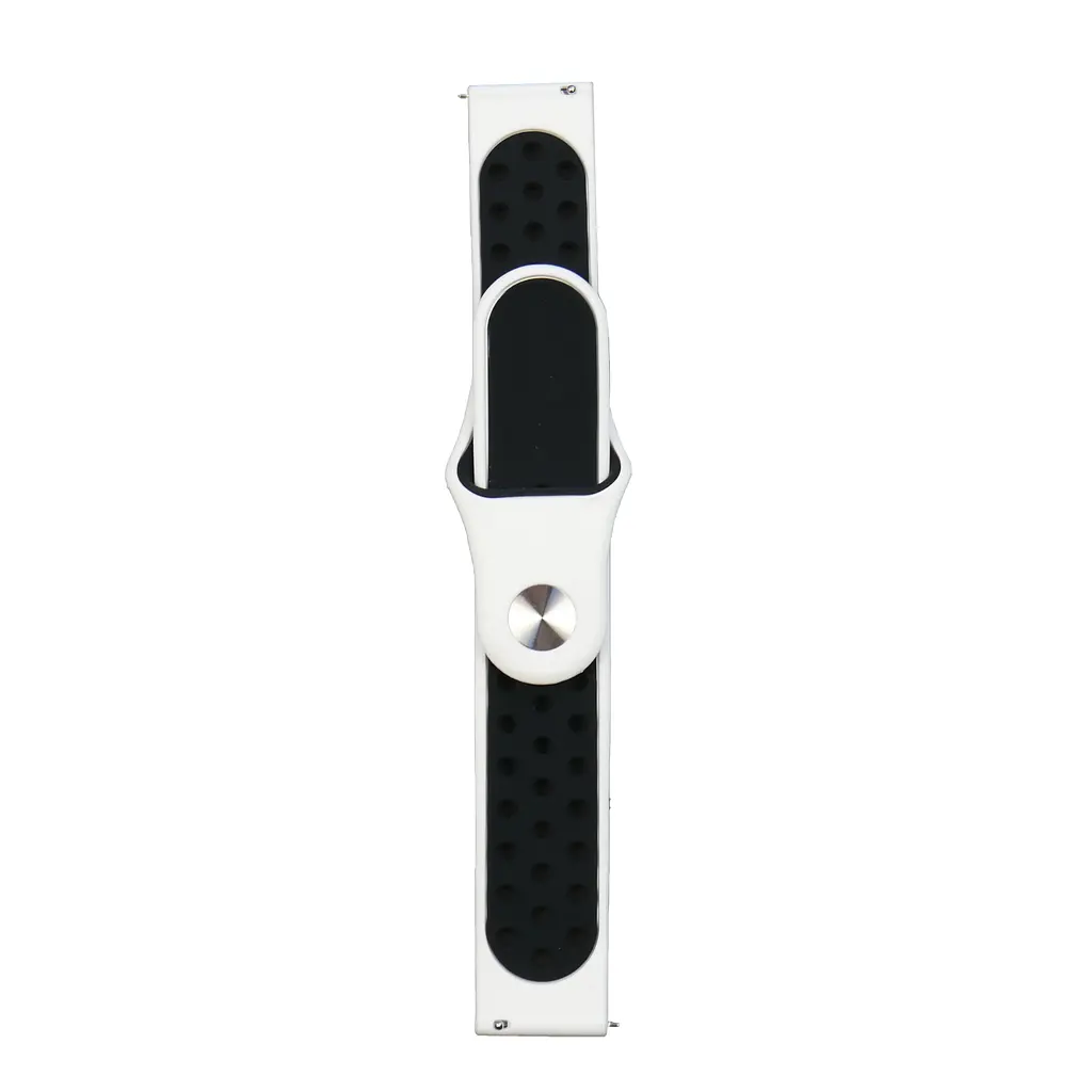 Ремінець Nike Sport 20 mm Watch Active / Galaxy S4 42 mm / Gear S2 / Xiaomi Amazfit White / Black ( - фото 2