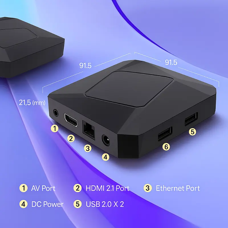 Смарт ТВ приставка Vontar RT-X3 4/64 Гб Android TV 14 Smart Box - фото 5