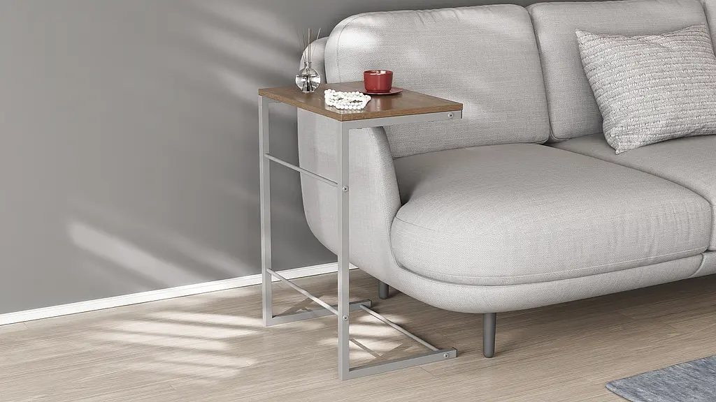 Столик Террі Ferrum-decor 650x440x330 Сірий метал ДСП Дуб Сонома Трюфель 16 мм (FRD-104666) - фото 8