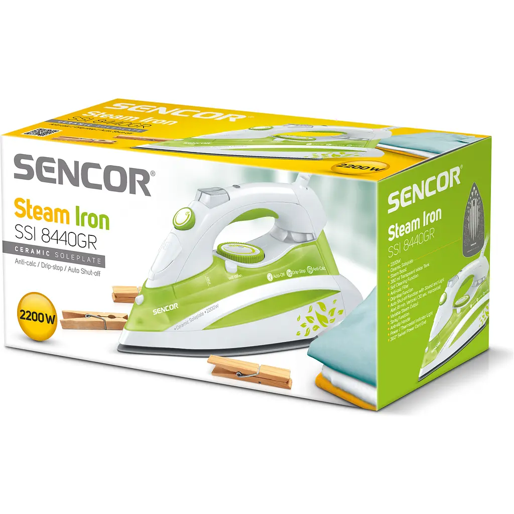 Утюг Sencor зеленый 2200 Вт (SSI8440GR) - фото 11