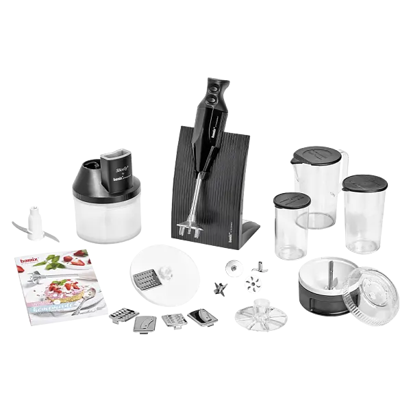 Блендер Bamix Baking чорний M200 (4 насадки, C-ручка) 1051.021