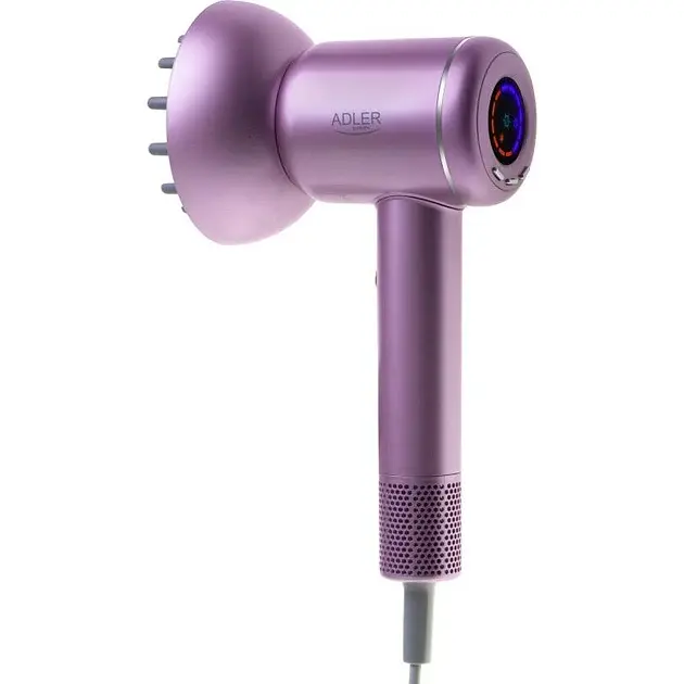 Фен з іонізацією Adler AD 2270, 1600 Вт концентратор дифузор 3 режими обдування 3 температурні режими 1 шт. фіолетовий (33705-IS) - фото 7