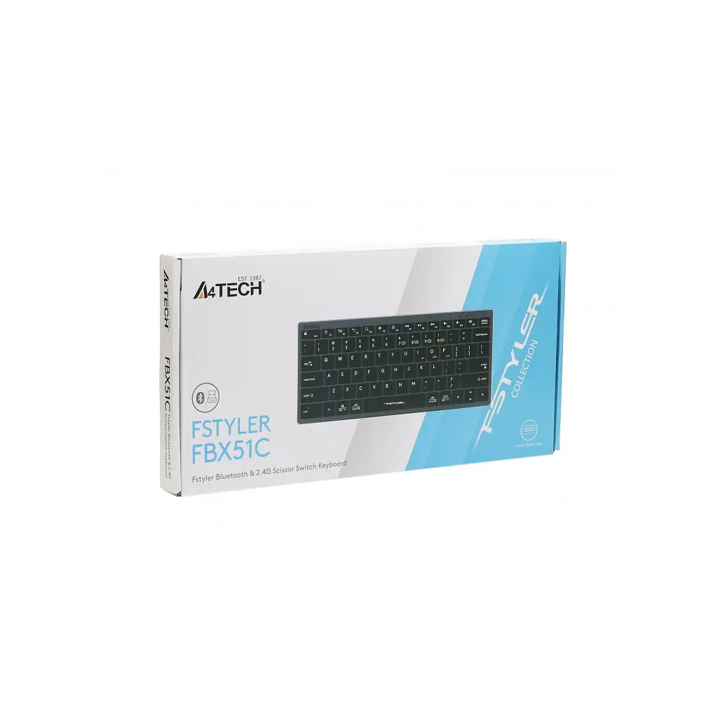 Клавіатура A4Tech FBX51C Wireless/Bluetooth Grey (4711421969765) - фото 8