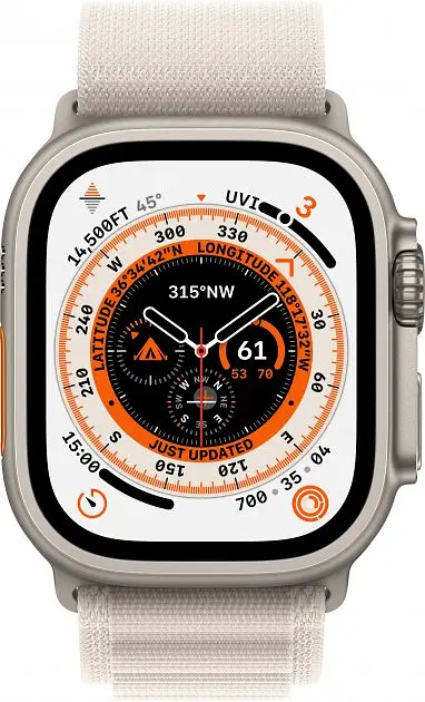 Смарт-годинник Apple Watch Ultra 49mm Titanium Case with Starlight Alpine Loop Medium [MQF03/MQFR3] [72525] - фото 3