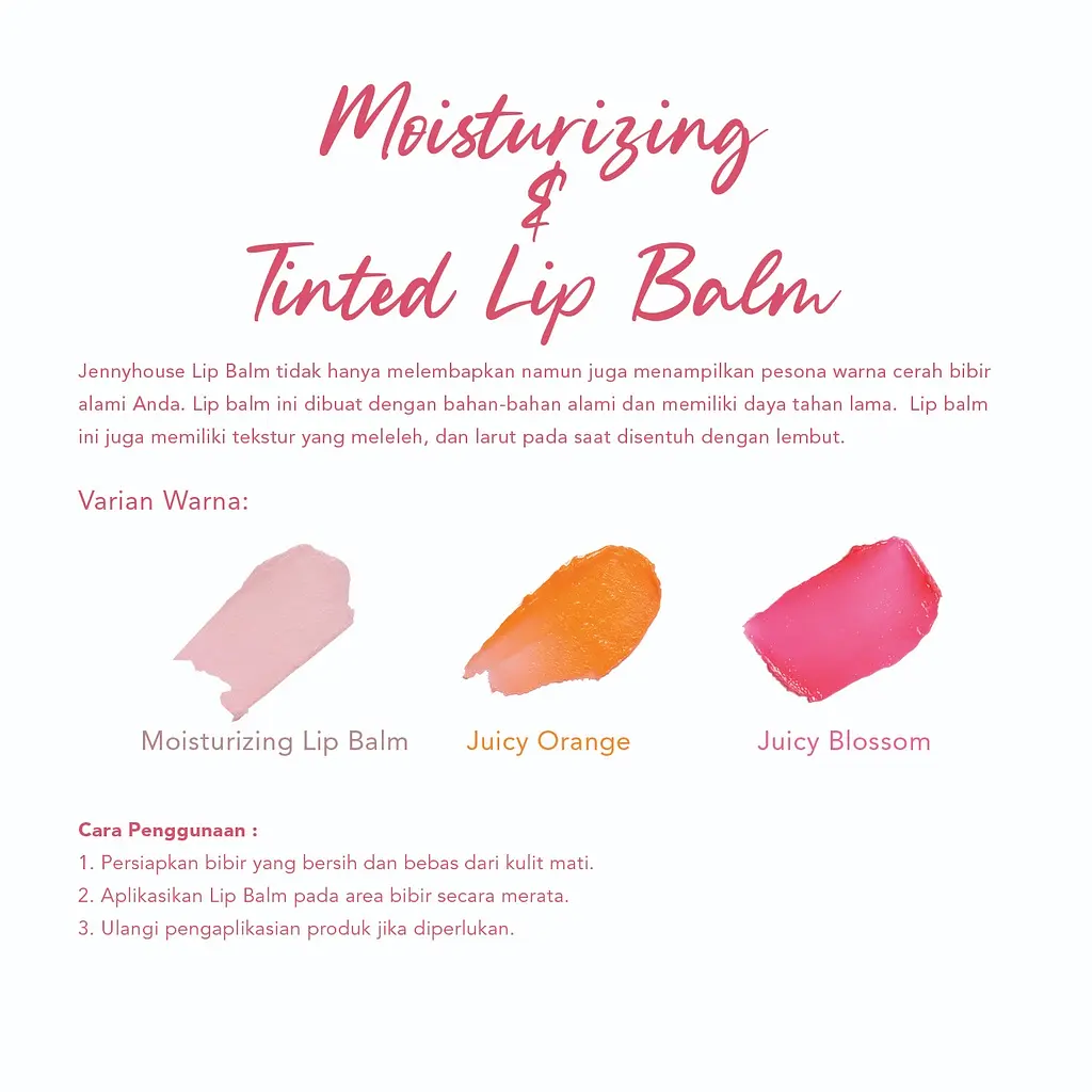 Бальзам для губ Jennyhouse Tinted Lip Balm відтінок 01 (Juicy Orange) 5 г - фото 3