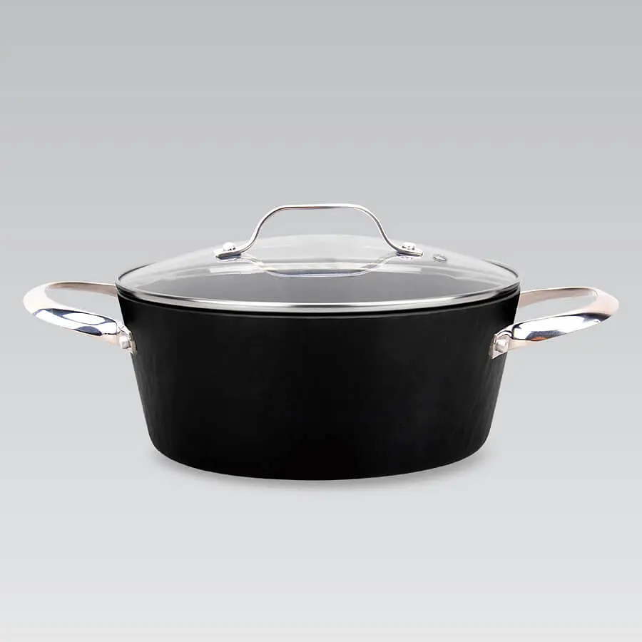 Каструля з кришкою Maestro MR-4424 24 см 3.5 л чорна - фото 2