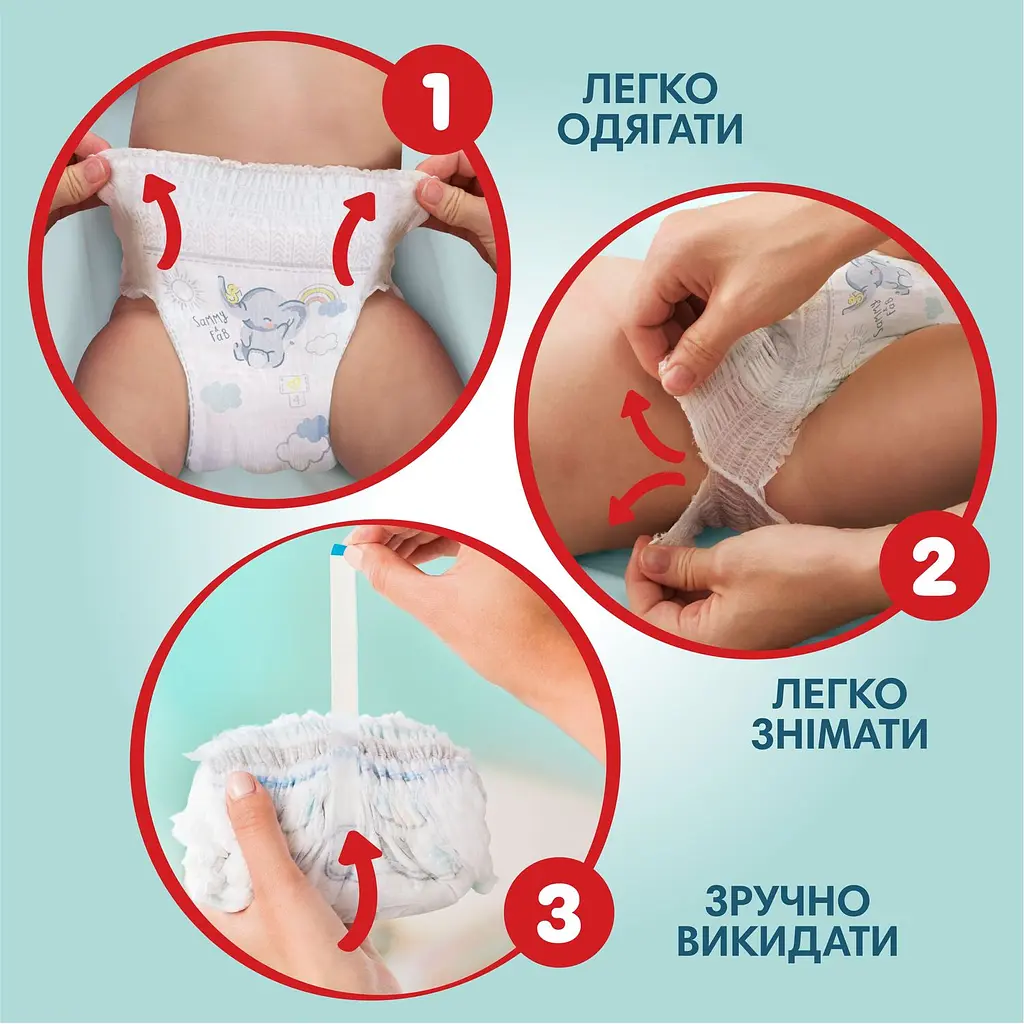 Підгузки-трусики Pampers Premium Care Pants 4 (9-15 кг) 116 шт. (2 п. x 58 шт.) - фото 4