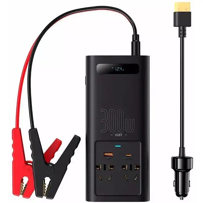 Автомобільний інвертор Baseus IGBT Power Inverter 300W (CGNB010101) Black - фото 8