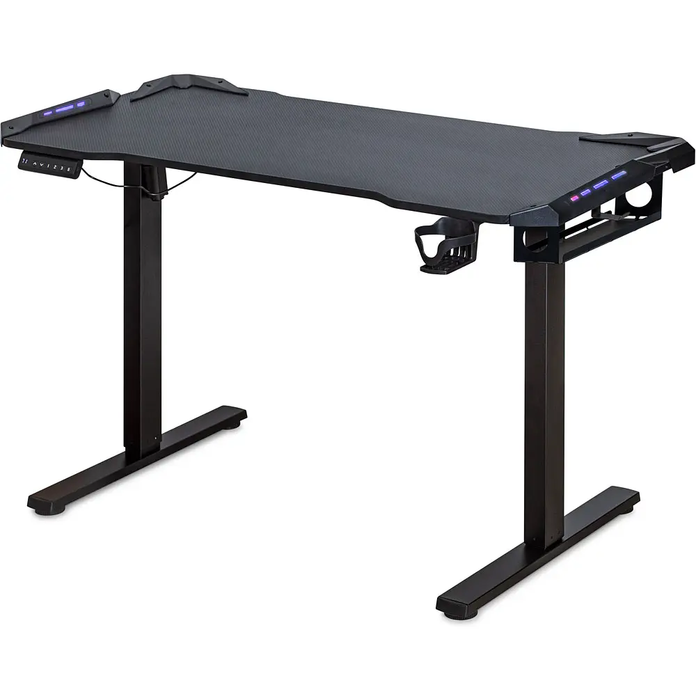 Стіл Mealux PowerDesk Carbon RGB з електрорегулюванням висоти (арт. EVO-201 Carbon / B)