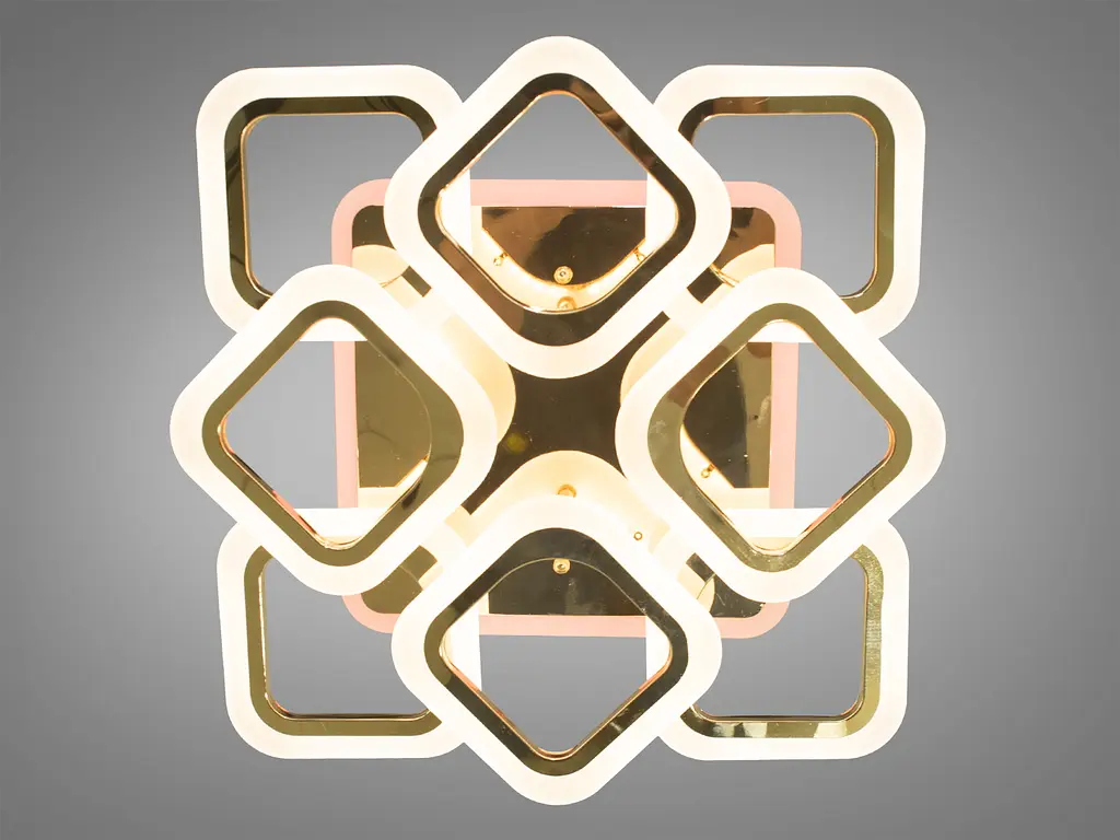 Светодиодная люстра Смарт светильник с пультом, 110Вт, золото. - фото 2