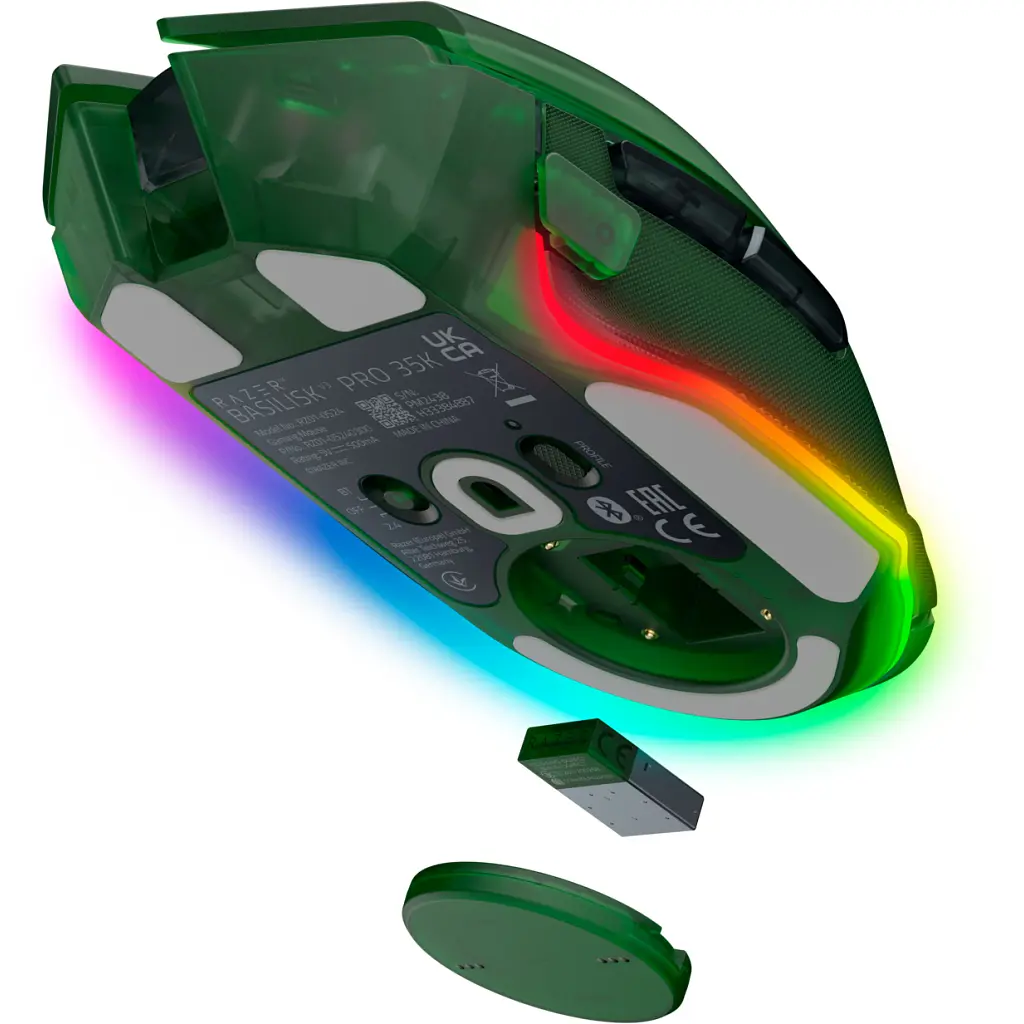 Мишка Razer Basilisk V3 Pro 35K Wireless/Bluetooth/USB Phantom Green (RZ01-05240300-R3G1) - фото 4