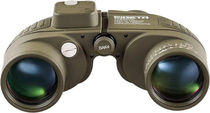 Бінокль морський Admiral 7x50 Military floating compass reticle Зелений - фото 3