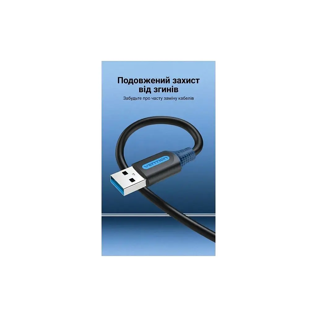 Дата кабель USB 3.0 AM/AM 3.0m black Vention (CONBI) - фото 8