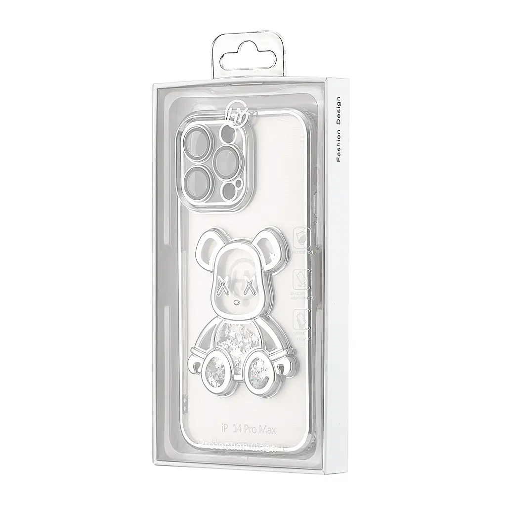 Чохол Shining Bear Case Protected Camera iPhone 14 Pro Max Silver - фото 2