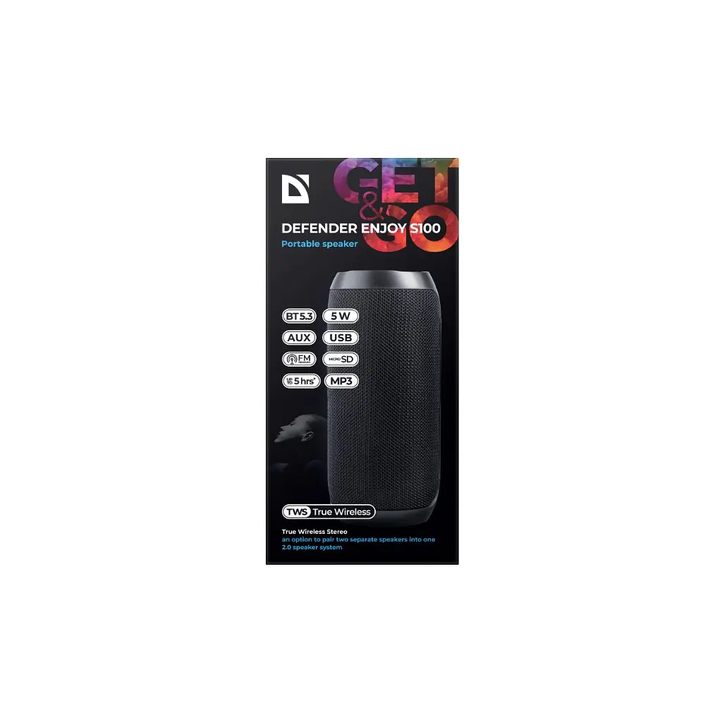 Акустична система Defender Enjoy S100 Bluetooth Black (65101) - фото 3