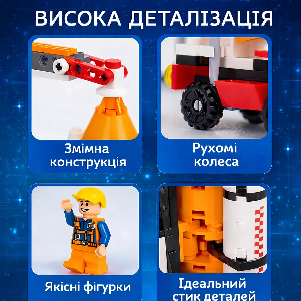 Конструктор Космічна станція Космодром Space Shuttle Космічна Ракета 521 деталь сумісний з Lego - фото 5