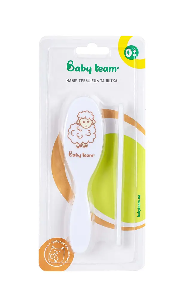 Гребінець і щітка Baby Team, білий (7105_белый) - фото 3