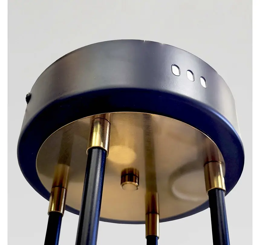 Сучасна чорно-золота LED люстра на 8 плафонів Artlight P537/8BK для вітальні та кабінету - фото 4