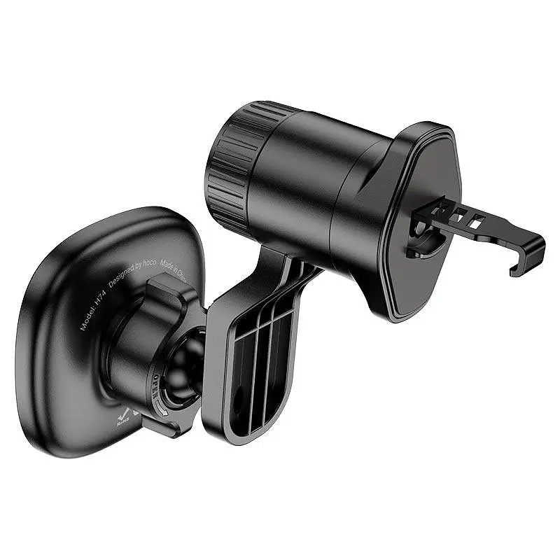Холдер Hoco H74 Crown ring magnetic car holderair outlet Черный - фото 3