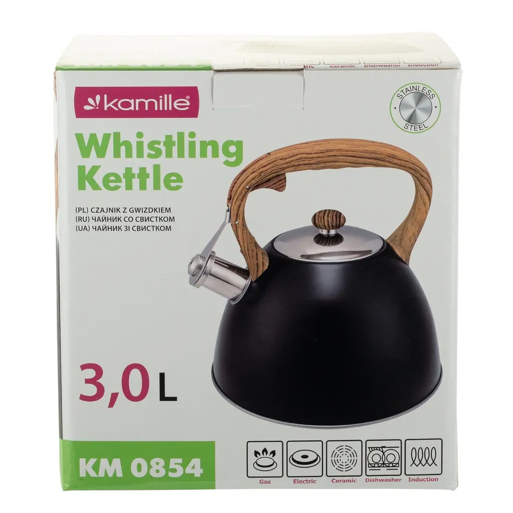 Чайник із свистком Kamille KM-0854 3.0 л - фото 10