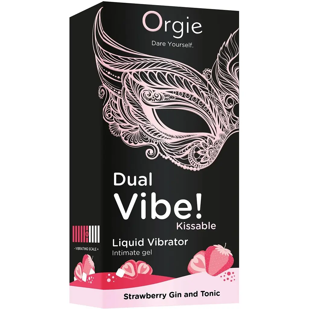 Жидкий вибратор Orgie Dual Vibe! Strawberry Gin And Tonic 15 мл - фото 4