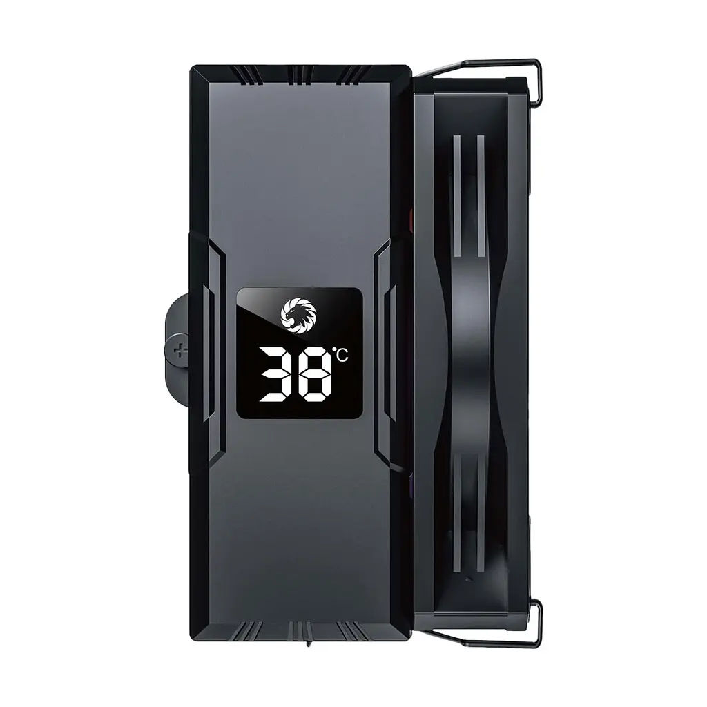 Кулер для процесора GameMax Sigma 520 Digital, Black, алюміній/мідь, 1x120 мм ARGB, Intel 1851/1700/1200/115x, AMD AM5/AM4, до 220 Вт, висота 157 мм, цифровий LCD дисплей показує температуру - фото 3