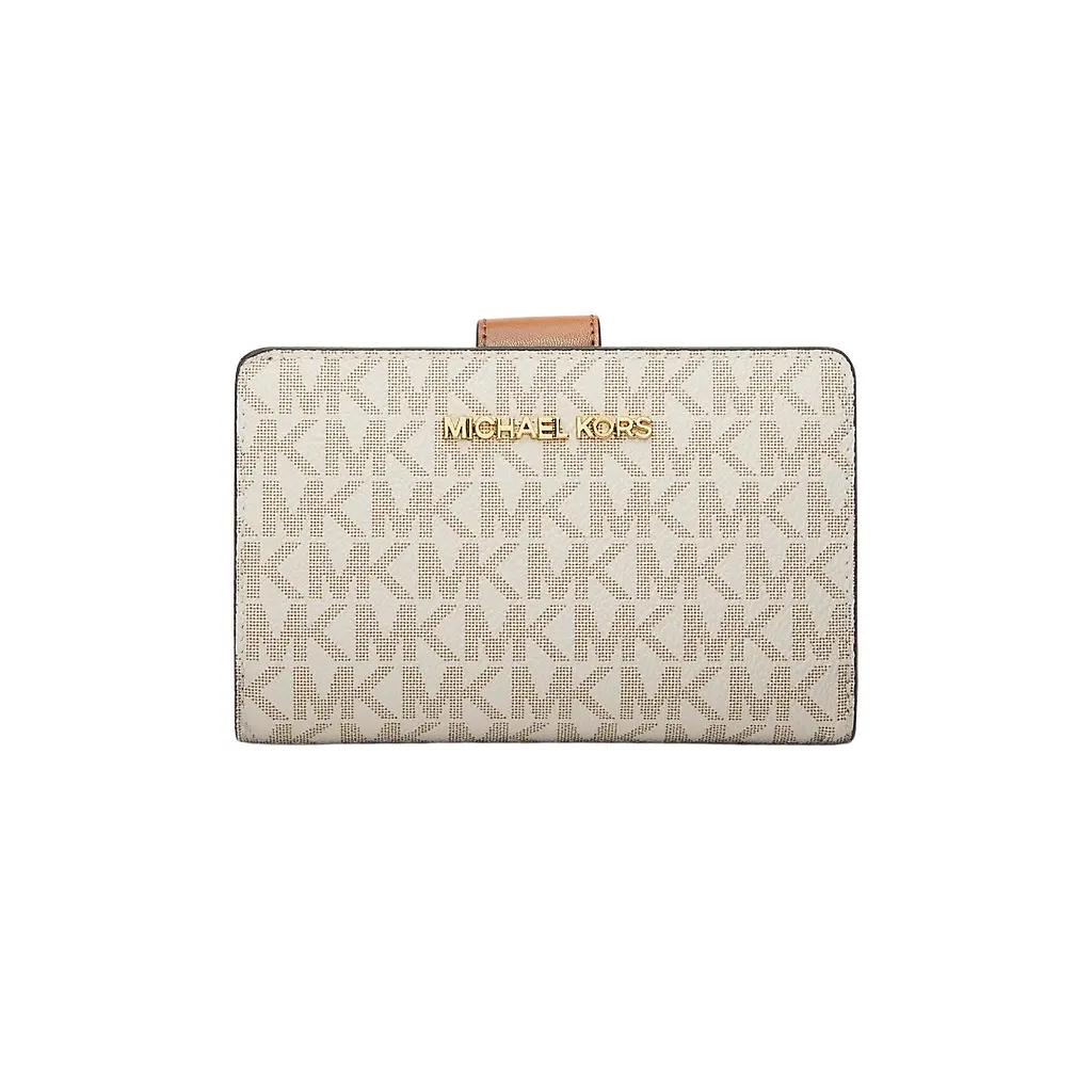 Жіночий гаманець MICHAEL KORS (середній, бежевий з логотипом)