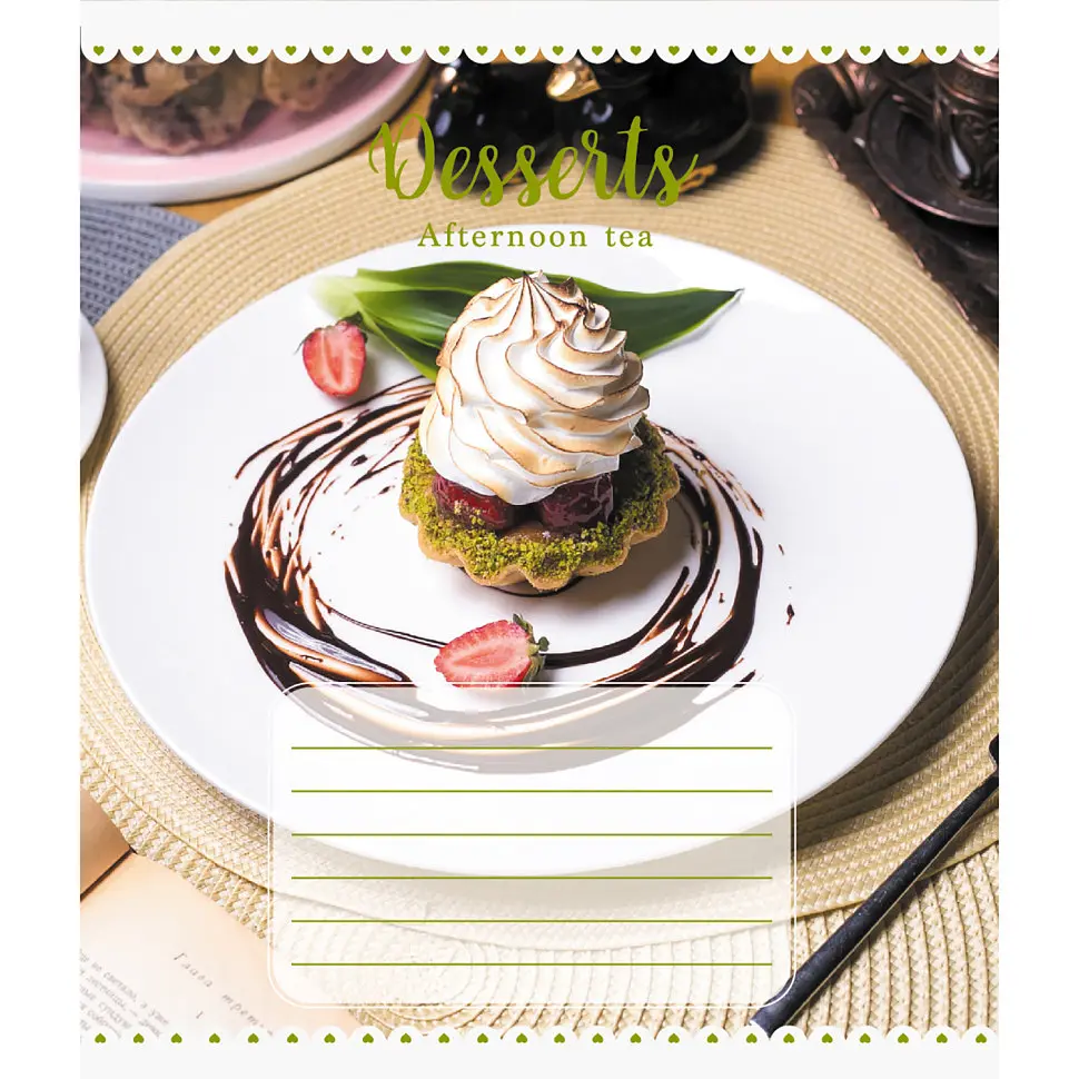 Зошит для школярів "Десерт" 018-590546L-5 у лінію 18 аркушів