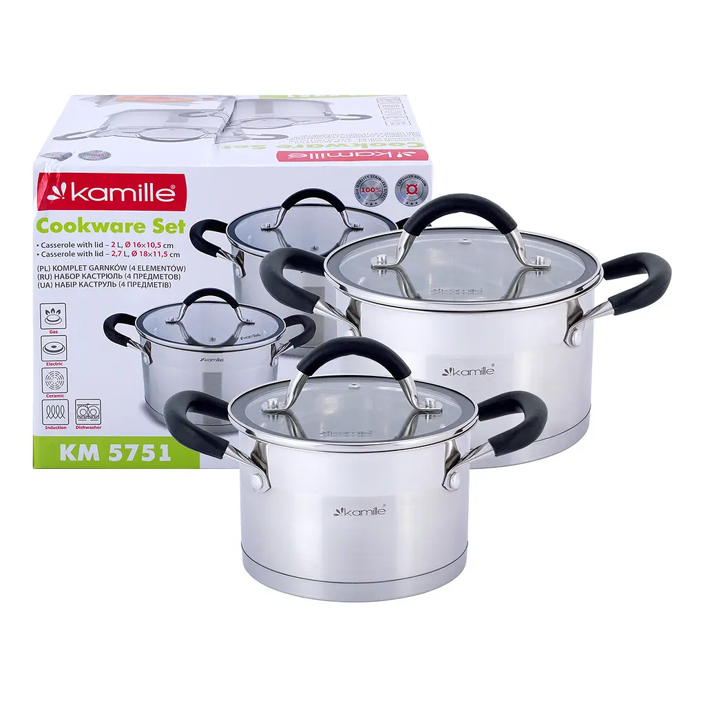 Набір каструль Kamille KM-5751 4 предм.