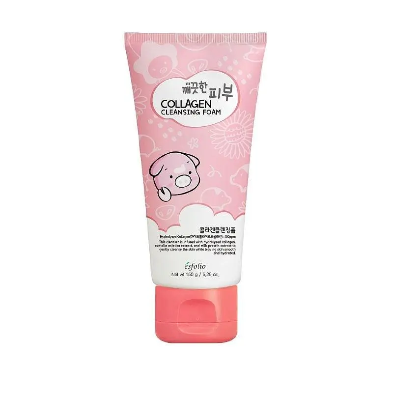 Пінка для вмивання обличчя Esfolio Pure Skin Collagen Cleansing Foam Колаген