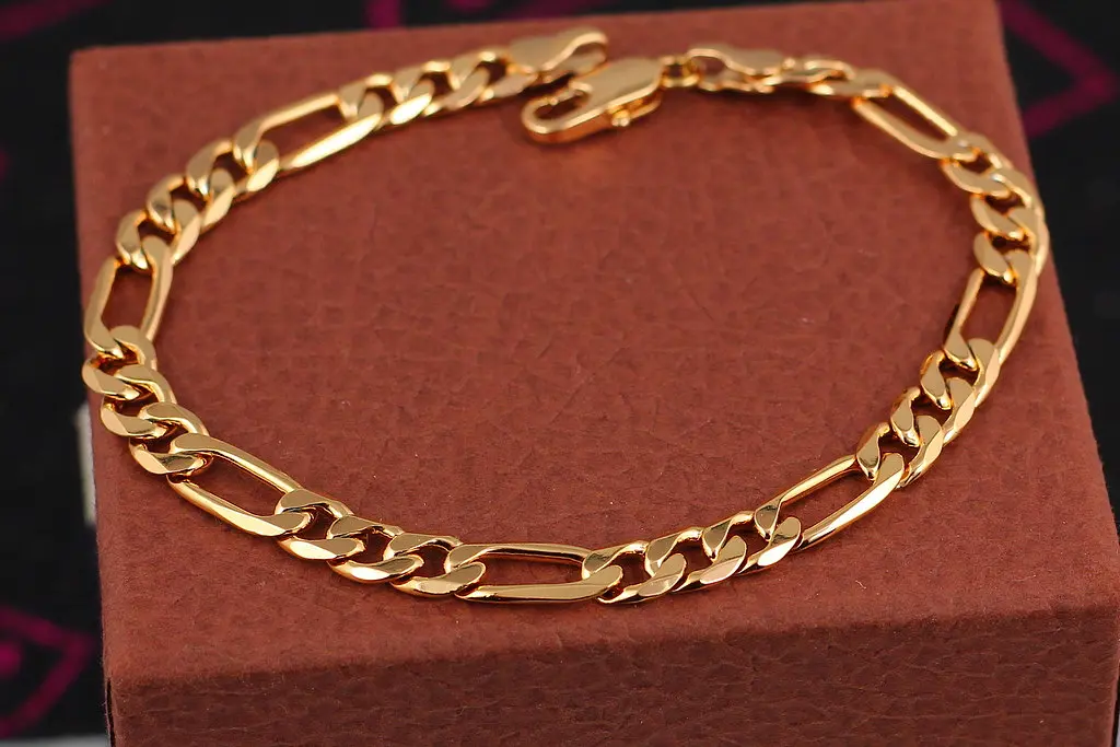 Браслет Xuping Jewelry фигаро 22,5 см 7 мм золотистий
