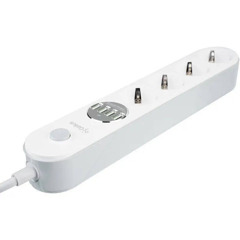 Мережевий фільтр Gelius G-Power GP-PS-001 (4 х розетки 4 х USB) White 2 м - фото 4