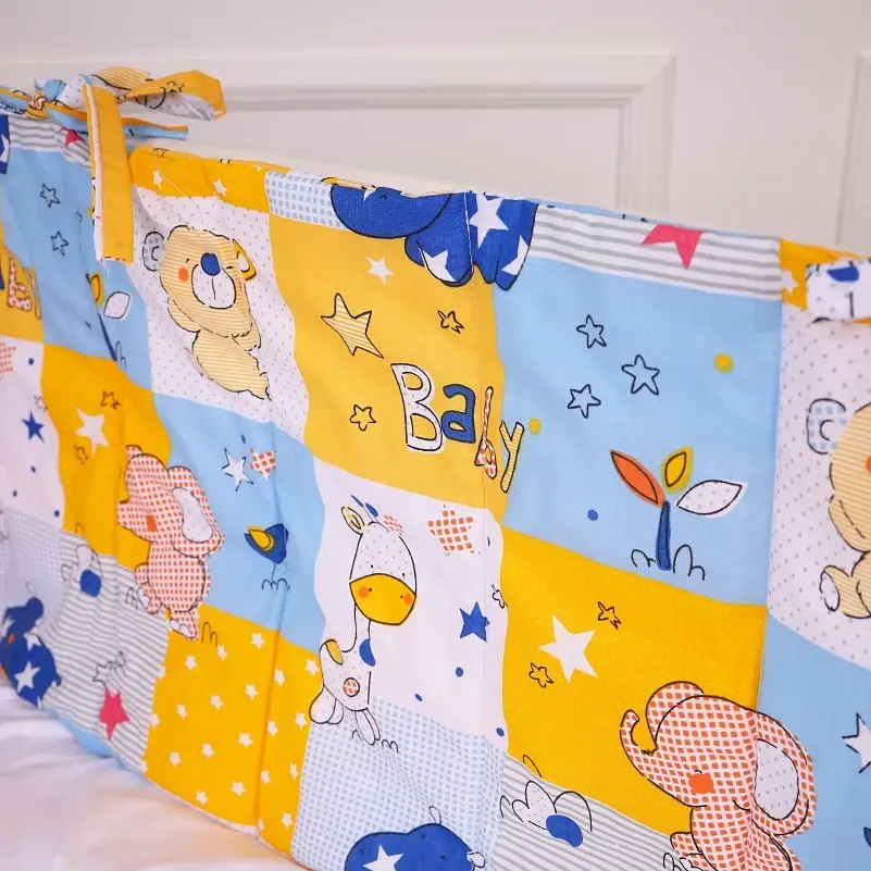 Сплошной бортик в кроватку MirSon Kids Time 20-0038 Cute animals 30х180 см (2200009665691) - фото 3