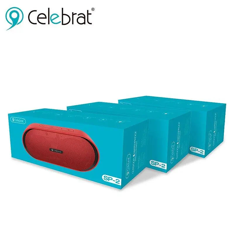 Портативная акустика Celebrat TWS SP-2 5W беспроводная красная - фото 4