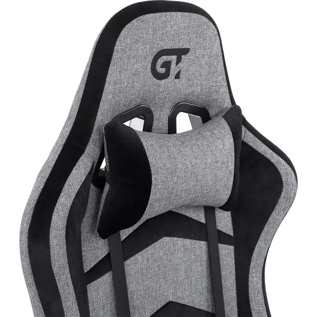 Геймерське крісло GT Racer X-2534-F Fabric Gray/Black Suede [121429] - фото 8