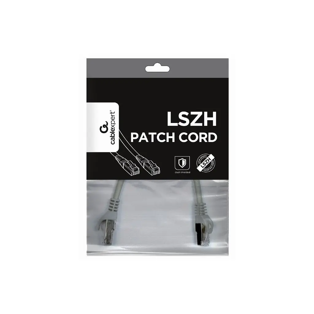 Патч-корд 10м S/FTP Cat 6A CU LSZH grey Cablexpert (PP6A-LSZHCU-10M) - фото 4