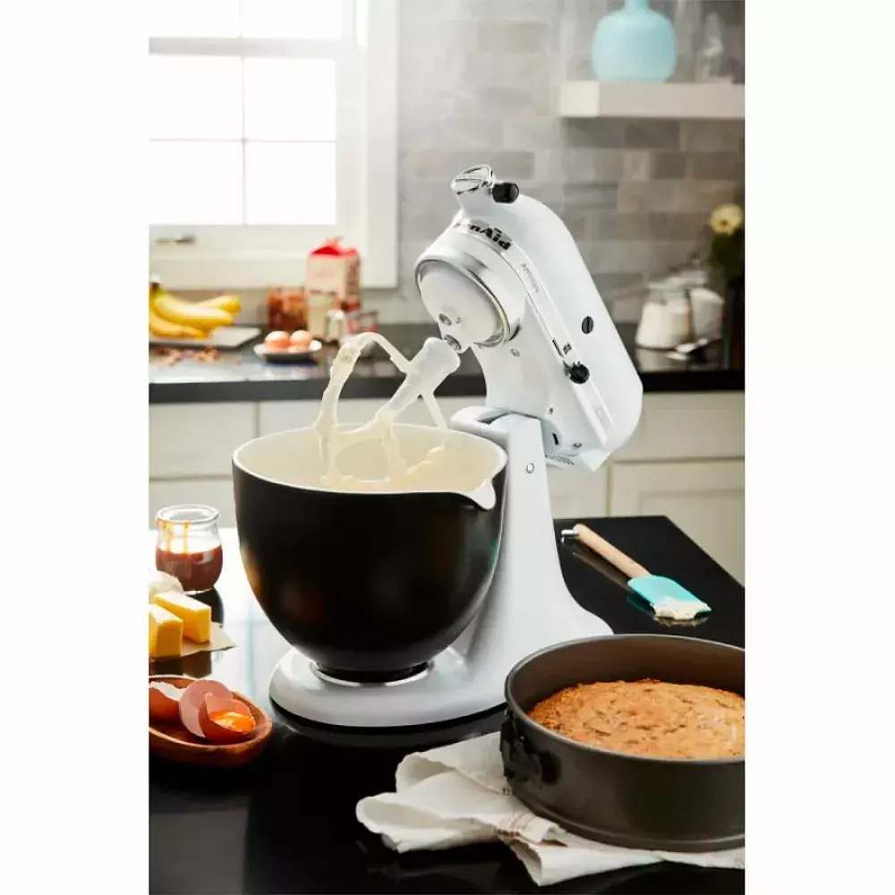 Чаша KitchenAid 4,7 л 5KSM2CB5BM керамічна, з ручкою, колір зовні матовий чорний - фото 2